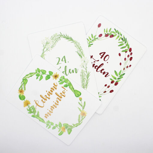 milníkové kartičky těhotenské